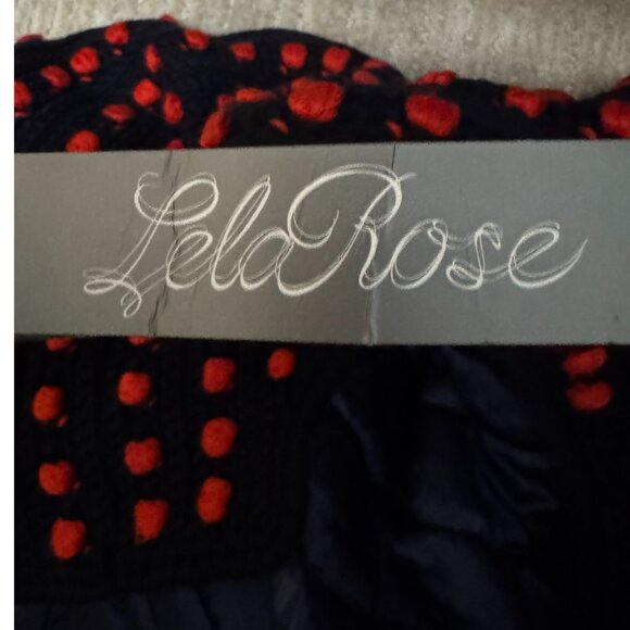 ⭐ NWT Lela Rose Crochet Dot Cardigan Sweater XS Collection ($2490) - Picture 6 of 7